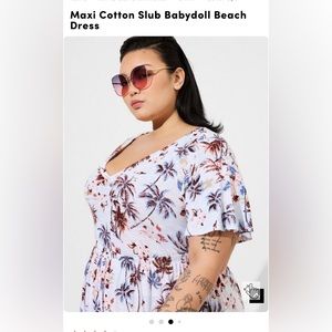 Torrid Size 1 soft dress with palm trees